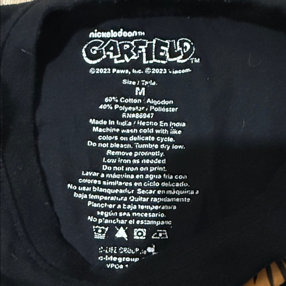 Nickelodeon Garfield Tag Print Tee - Black & White - Picture 2 of 3